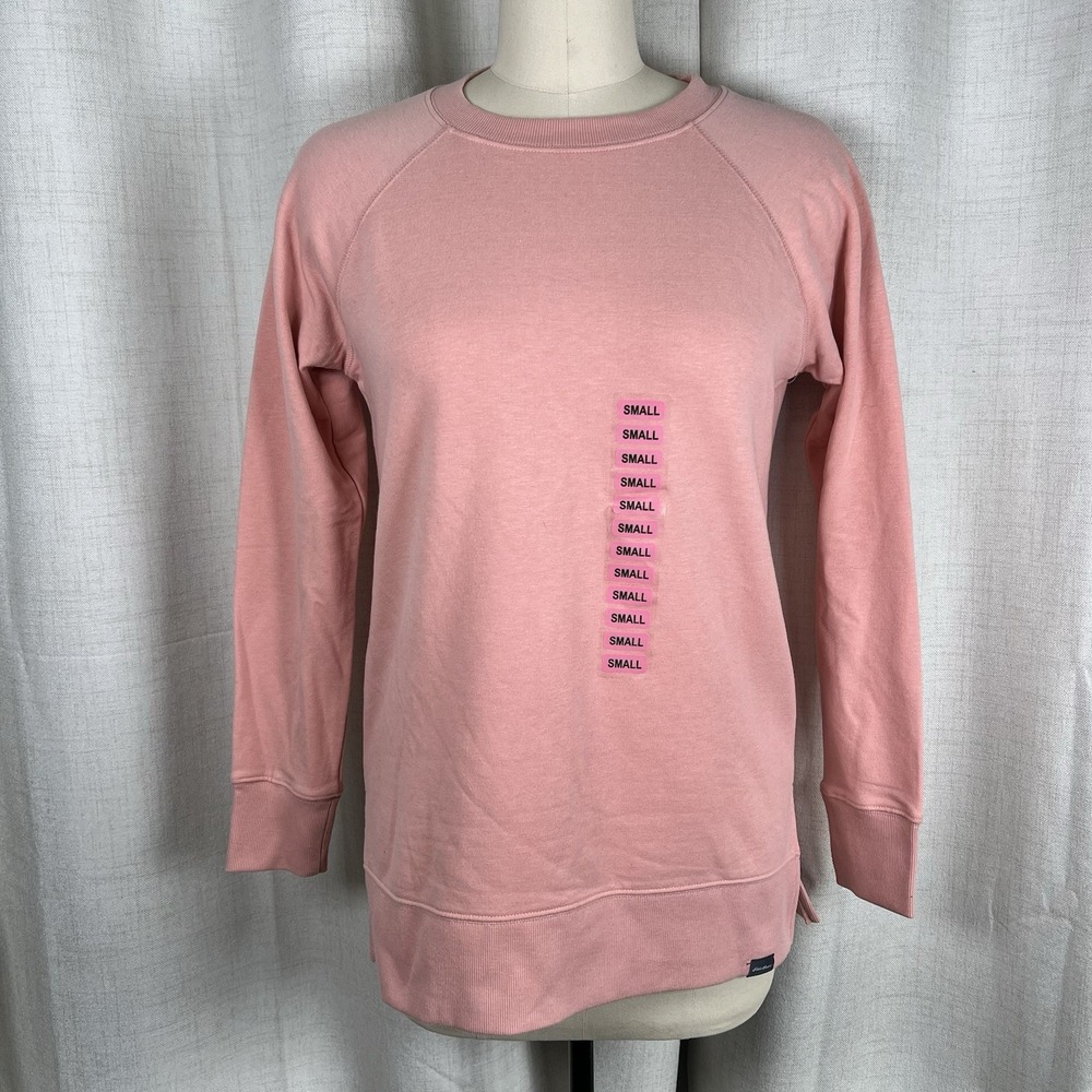 NEW! Eddie Bauer Boyfriend Tunic Sweatshirt Crew Neck‎ Blush Pink Women's Small